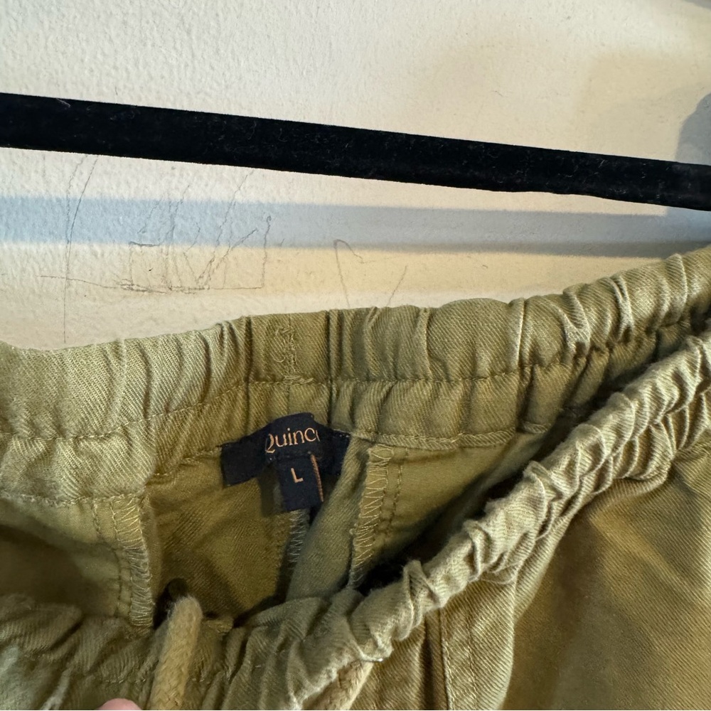 Quince Olive Drawstring Straight-Leg Pants - Picture 3 of 6